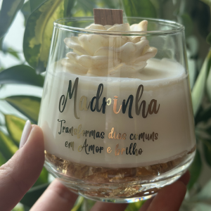 Vela Madrinha folha Ouro